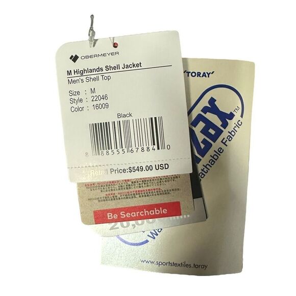 New Obermeyer Black Highlands Shell Jacket M - Picture 5 of 8